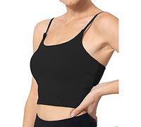 Soutien Gorge Push Up Rembourré Femme Col en U, Brassiere Sport Femme sans Couture Décontracté Couleur Unie Coupe Ajustée Doux Lingerie De Tous Les Jours Confortable Passe-Partout Court Camisole