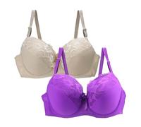 Soutien-gorge push-up sans armatures pour femme - Gros seins - Maintien fort - Élégant - Bords ondulés - Séduisant - Sans coutures - Confortable - Léger - Pour le quotidien, bleu ciel, 120D