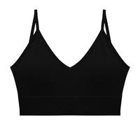 Soutien-gorge push-up sans armatures pour femme Soutien-gorge doux sans coutures avec bretelles col en V profond Soutien-gorge enveloppant, sous-vêtement confortable sans coutures pour tout le monde