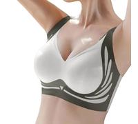 Soutien-gorge push-up sans armatures qui resserre les seins ne s'affaisse pas - Sans armatures - Sans coutures - Lisse et confortable - Soutien-gorge de sport respirant, Vert menthe., XXL