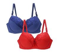 Soutien-gorge push-up sans armatures - Respirant - Bonnets rembourrés - Balconette - Soutien-gorge sans armatures - Grandes tailles - Contre la poitrine - Soutien-gorge quotidien essentiel pour le