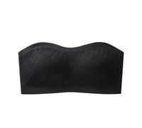 Soutien Gorge Push Up sans Bretelles Bretelle Bustier Femme Nipple Cover Triangle Fermeture Devant Bandeau Minimiseur Nue Brassiere Dentelle Amovible Adhesif Armature Coton De Sport