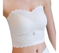 Soutien Gorge Push Up sans Bretelles Invisible Faux Seins Dos Transparent Dentelle Bandeau Cache Teton Armature Coton Post Operatoire Bretelle Amovible Adhesif sous-Vêtements De Sport Femme