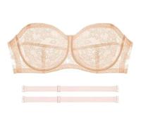 Soutien-gorge push-up sans couture pour femme - Grande taille - Soutien-gorge push-up doux et confortable - Pour poitrine affaissée - Avec rallonge supplémentaire, beige, 64