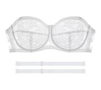 Soutien-gorge push-up sans couture pour femme - Grande taille - Soutien-gorge push-up doux et confortable - Pour poitrine affaissée - Avec rallonge supplémentaire, blanc, 66