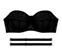 Soutien-gorge push-up sans couture pour femme - Grande taille - Soutien-gorge push-up doux et confortable - Pour poitrine affaissée - Avec rallonge supplémentaire, Noir , 64