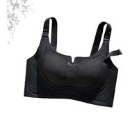 Soutien-gorge push-up sans fil confortable à porter sur mesure - Couverture complète - Soutien quotidien, Noir , XL