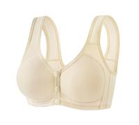 Soutien-gorge réducteur, Underwear Wide Straps Without Ring Gathered To Collect Side Breasts Large Size Tank Top Non Marking Bra Sous-vêtements Minceur Imprimé, 01 Beige, 52
