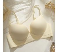 Soutien-gorge rembourré sans couture confortable et légèrement moulé pour femme avec petit buste, beige 32,36,38,34UnicoloreTissu tricoté