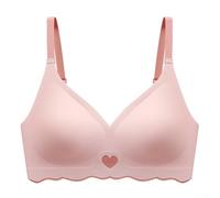 Soutien-gorge respirant sans couture pour femme, tissu en nylon ultra fin offrant un soutien léger et une tenue toute la journée pour un style de vie actif (XL, rose)