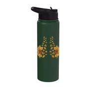 Soutien-gorge rigolo avec motif de papillon et de tournesol Stainless Steel Insulated Water Bottle