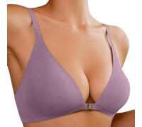 Soutien Gorge sans Armature Bra sous Vetements Feminins Brassiere Sport Vêtements Femme Soutien-Gorge Confort Dentelle Coussinets Amovibles Soutiens-Gorge Light Violet L