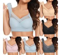 Soutien Gorge sans Armature Brassiere Confortable Push Up Bra Grande Taille Yoga Sport Invisible Brassiere Soft Classiques Comfit Dentelle Brassiere