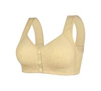 Soutien Gorge sans Armature Brassière Doux Confort Quotidien-Womens No Steel Ring Front Close Bra T Back Plus Size Soutien-Gorge sans Doublure sans Couture pour Buste