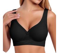 Soutien Gorge sans Armature Brassière Léger Extensible-Soutien-Gorge sans Armatures Confortable pour Femme, à Quotidien, sans Coutures, Maintien Doux, Quatre Trois Crochets