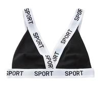 Soutien Gorge sans Armature Coton Soutien Gorge Push Up Léger Extensible-Soutien-Gorge Triangle côtelé à imprimé Lettre pour Femme, sans Coutures, Confortable, Extensible, Doux et sans Armatures