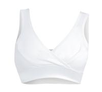Soutien Gorge sans Armature Culotte Femme Coton Soutien Gorge Maternité D Allaitement pour Femmes Enveloppes Avant Fil Respirant True Shape Sensation White XL