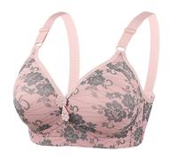Soutien Gorge sans Armature Femme Dentelle, Soutien Gorge Push Up Femme Imprimé Anti-Affaissement Confortable Fin Lingerie Chic Et Élégants Classiques Doux Antidérapant Brassière Grande Taille Bra