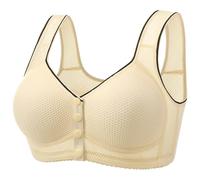 Soutien-Gorge sans Armature Femme Grande Taille Confortable Et Ultra Fin sans Baleines Modèle Européen Et Discret pour Un Usage Quotidien Et Un Confort Optimal(Light Yellow, XXL)