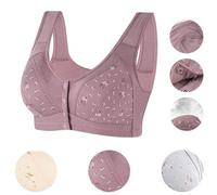 Soutien-Gorge sans Armature Femme Grande Taille Soutien Gorge Push Up Femmes Lâche Respirant Soutien Gorges Fermeture Devant Dos Nu Brassiere Sexy Femme Doux et Confortables