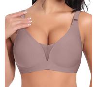 Soutien Gorge sans Armature Femme Soutien Gorge Decollete Plongeant, BrassièRe Forte Poitrine Confortable Ultra Doux Toutes Saisons pour Quotidiennes De Sport pour La Maison