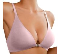 Soutien Gorge sans Armature Invisible Push Up Brassière Sexy Femme Dentelle Bandeau Antidérapant Large Bretelle avec Bretelles Transparentes la Remise en Forme