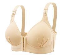 Soutien-Gorge sans Armature sans Couture Respirant Et Léger Brassière Femme Push Up Maintien Fort Soutien-Gorge Dim Generous Couleur Unie Soutien Gorge De Sport Femme avec Fermeture Devant
