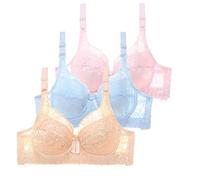 Soutien Gorge sans Armature, Seconde Peau Ultra-Doux, sans Couture, Maintien Naturel, Bretelles Réglables Antidérapantes (Blue, 90B)