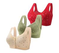 Soutien Gorge sans Armature, Soutien Gorge Allaitement sans Armature Chair Agrafé Devant Brassiere Running Femme Fine Bretelles Sport avec Tirette Soutiens Brassière Homme Bralette Coton sous