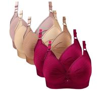 Soutien Gorge sans Armature, Soutien Gorge avec Armature Emboitant Lot De 6 Dentelle Violet Brassiere Padde sans Femme Sexy Sport Forte Soutif D Allaitement Brassière Coton Bralette Rembourre