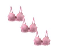 Soutien Gorge sans Armature Soutien-Gorge Confortable sans Armatures en Dentelle Douce pour Un Maintien léger et Une liberté Respirante Quotidien 3pièces (PK1, 85D)