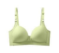 Soutien Gorge sans Armature Soutien-Gorge d'allaitement Solide pour Femmes,avec Bouton Avant,affaissement de la mère Enceinte,Grande Tasse,rétraction du Sein(Green,38)