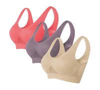 Soutien Gorge sans Armature Soutien Gorge Femme Grande Taille Lot De 6 Décolleté Brassiere Dallaitement Rembourrée Sport Zippée Devant Brassière Couleur Chair Dessous Chic Et Elegant Sexy