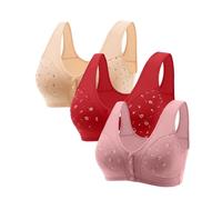 Soutien Gorge sans Armature, Soutien Gorge sans Armature 105A Ouvert Devant avec Eponge Brassiere Femme Violet en Lot Taille M Débardeur Sport Soutiens D Allaitement Set sous Vetement Brassière