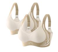 Soutien Gorge sans Armature, Soutient Gorge sans Armature Soutien Dos Nageur Dentelle Moulé avec Maillot De Bain Brassiere Femme 2 Pieces Bretelles Fines Sport Fermeture Devant Soutif