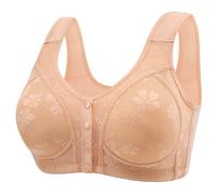 Soutien Gorge sans Armature,Women's Fashionable and Casual Front Anti Sagging Back Shaping and Bra Without Wires Menstruelle Lavable Bio (Beige, 38)