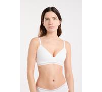 Soutien-gorge sans armatures coques fines en coton biologique - Happily - 85D - Blanc - Femme - Etam