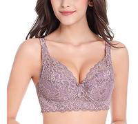 Soutien-gorge sans armatures pour femme - Grandes tailles - Respirant - Confortable - Push Up - Dentelle - Doux - Sans coutures - Élasticité - Moderne - Sous-vêtements classiques