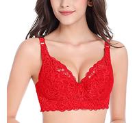 Soutien-gorge sans armatures pour femme - Grandes tailles - Respirant - Confortable - Push Up - Dentelle - Doux - Sans coutures - Élasticité - Moderne - Sous-vêtements classiques