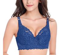 Soutien-gorge sans armatures pour femme - Grandes tailles - Respirant - Confortable - Push Up - Dentelle - Doux - Sans coutures - Élasticité - Moderne - Sous-vêtements classiques