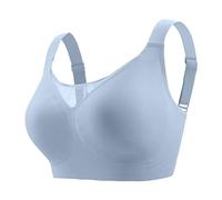 Soutien-gorge sans armatures rembourré pour femme sans armatures avec rembourrage, brassière bustier sans couture, respirant et doux, bleu, XXL