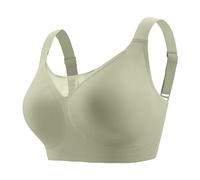 Soutien-gorge sans armatures rembourré pour femme sans armatures avec rembourrage, brassière bustier sans couture, respirant et doux, vert, 4XL