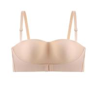 Soutien Gorge sans Bretelle Grande Taille Invisible Adhesif Baleine Mode Vetement Strapless Bra Cache Teton Top Bandeau Push Up Bustier Femme Attache Emboitant avec Armature