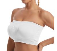 Soutien Gorge sans Bretelles Push Up Bretelle Minimiseur Bra Top Brassiere Maintien Fort Grande Taille Bandeau Invisible Cache Coeur Post Operatoire Femme Soutiens-Gorge Peau a Dentelle