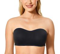 Soutien Gorge sans Complexe Femme, Soutien-Gorge Bandeau Femme Push Up Rembourré sans Armatures Bralette Haut Tube Confortable avec Applications Transparentes