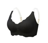 Soutien Gorge sans Couture Femme Soutien Gorge Push Up, Lingerie Sexy Sport Col en V sans Armatures Basique RéGlable Respirant Et Confortable Correcteur De Posture