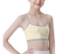 Soutien Gorge sans Couture Fille Soutien Gorge Forte Poitrine, Brassière De Sport Style Camisole Léger Respirant pour Le Quotidien Et L'école Douce pour Adolescente