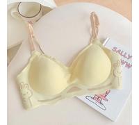 Soutien-gorge sans couture pour femme avec dos ouvert, parfait pour les modes de vie actifs (taille M (34/75ABC) jaune clair)