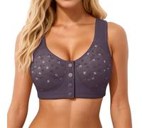 Soutien-gorge sans fil 2026 pour femme avec fermeture avant pour bonnets confortables et doux, sans coutures, couverture complète - Idéal pour tout le monde, que ce soit comme t-shirt ou, lilas, 42
