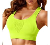 Soutien Gorge Sexy, Brassiere Femme Grande Taille De Sport sans Coutures en Maille Couleur Unie Classique avec Armatures pour Le Sport Et Les Loisirs